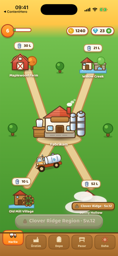 Milk Run map screen